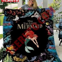 The Little Mermaid Disney Cartoon Quilt Blanket