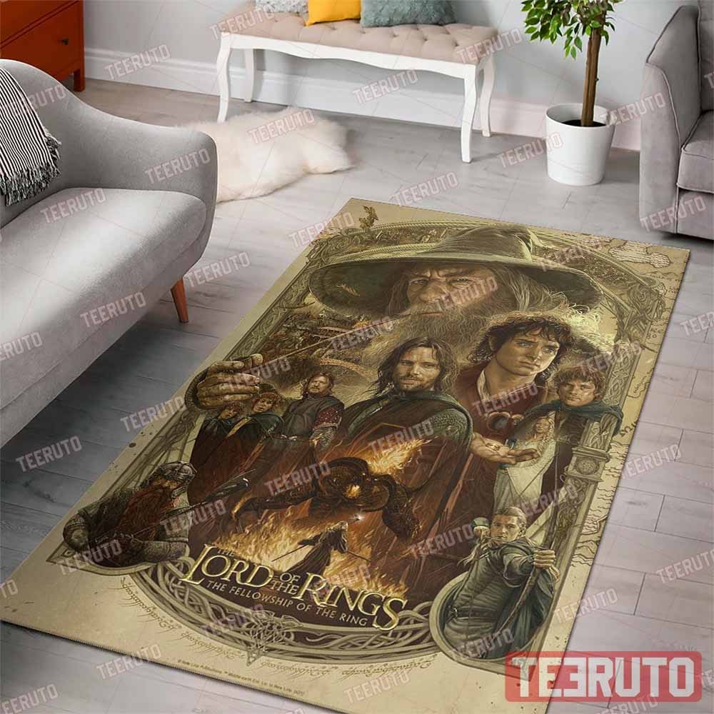 The LOTR The Fellowship Of The Rings Series Art Rug