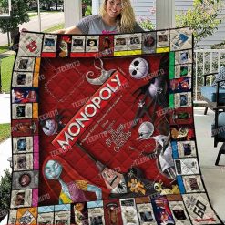 The Nightmare Before Christmas Monopoly Quilt Blanket