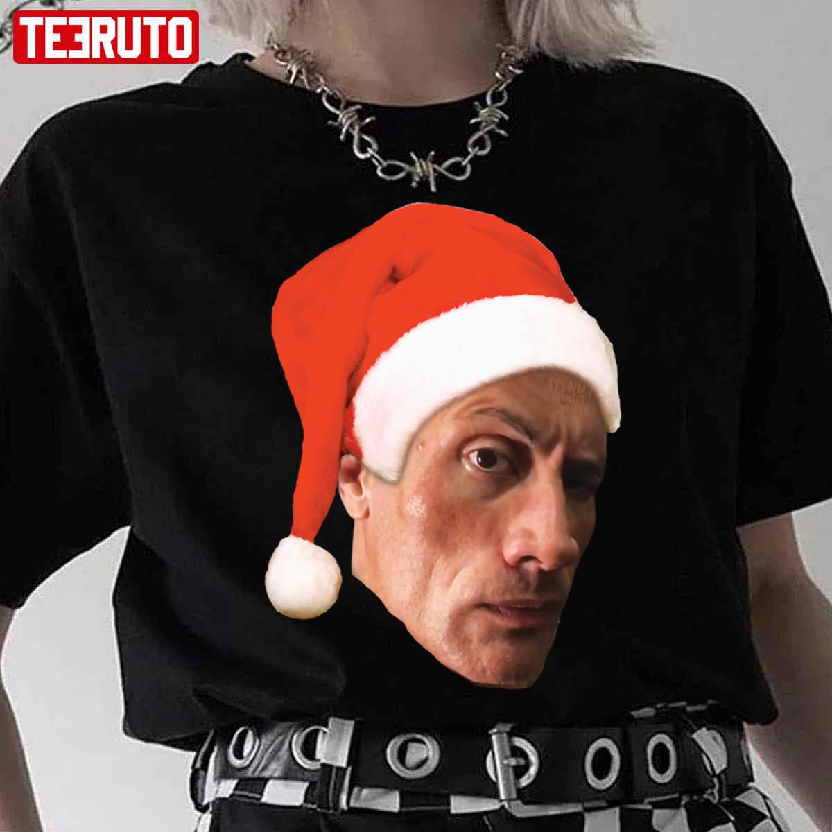 The Rock Eyebrow Raise Face Christmas Meme Unisex T-Shirt - Teeruto