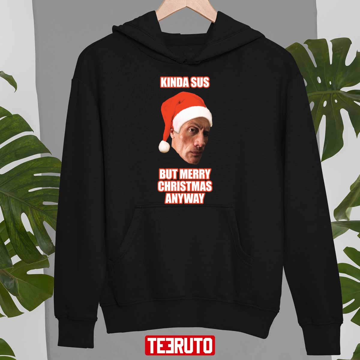 The Rock Eyebrow Raise Sus Christmas Meme Unisex Sweatshirt - Teeruto