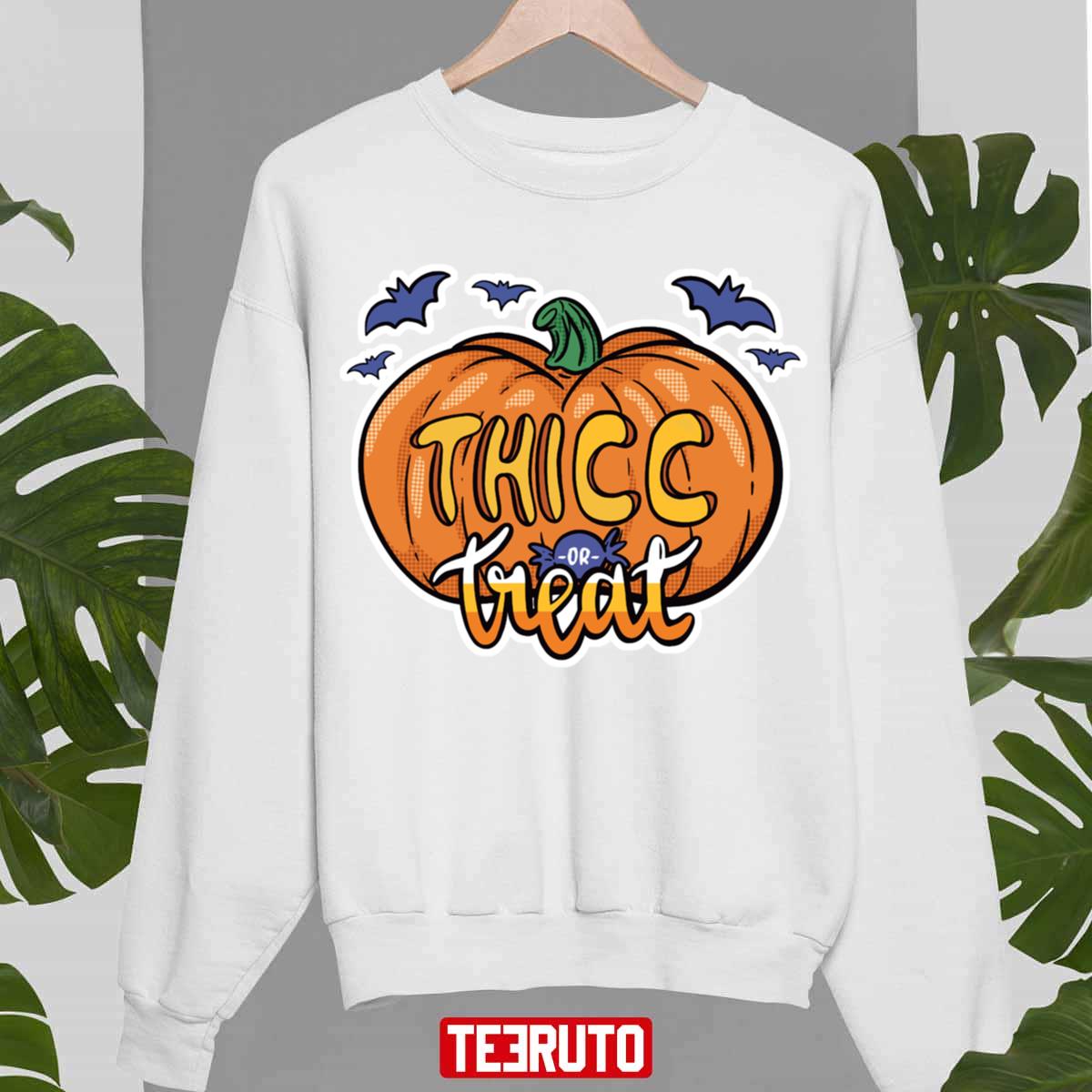 Thicc Or Treat Halloween Unisex Sweatshirt