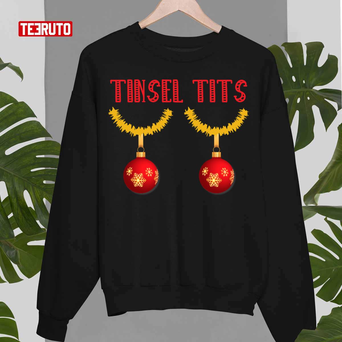 Tinsel Tits Christmas Xmas Sweatshirt