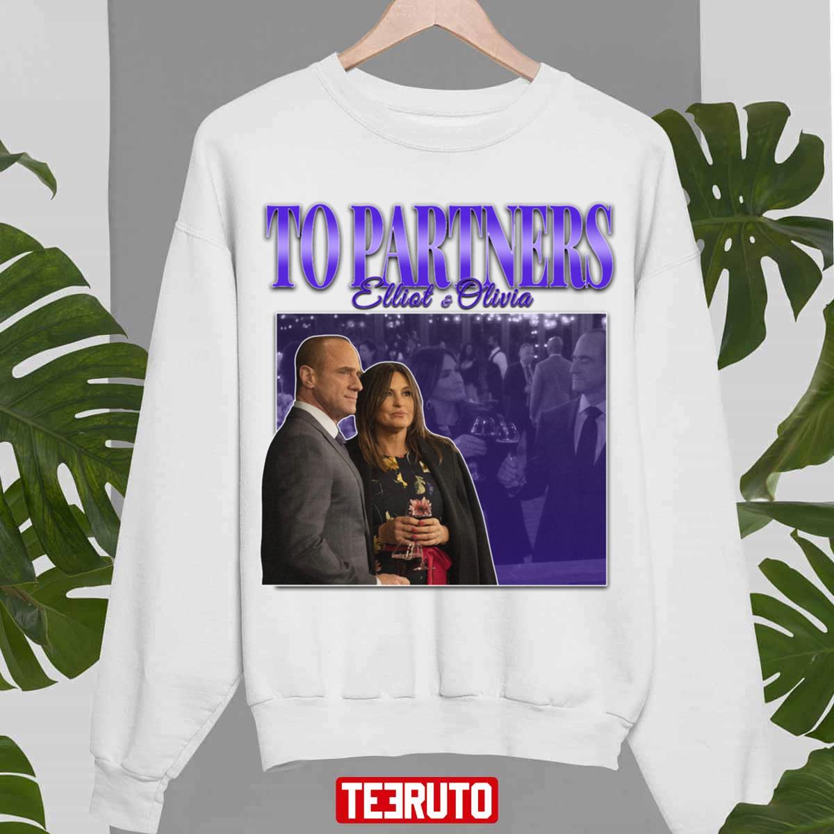 To Partners Eo Bensler Olivia Benson Elliot Stabler 90s Sweatshirt