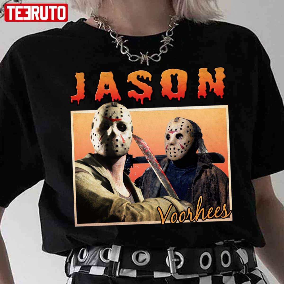 Two Images Jason Voorhees Art Friday Christmas Halloween Unisex T-Shirt