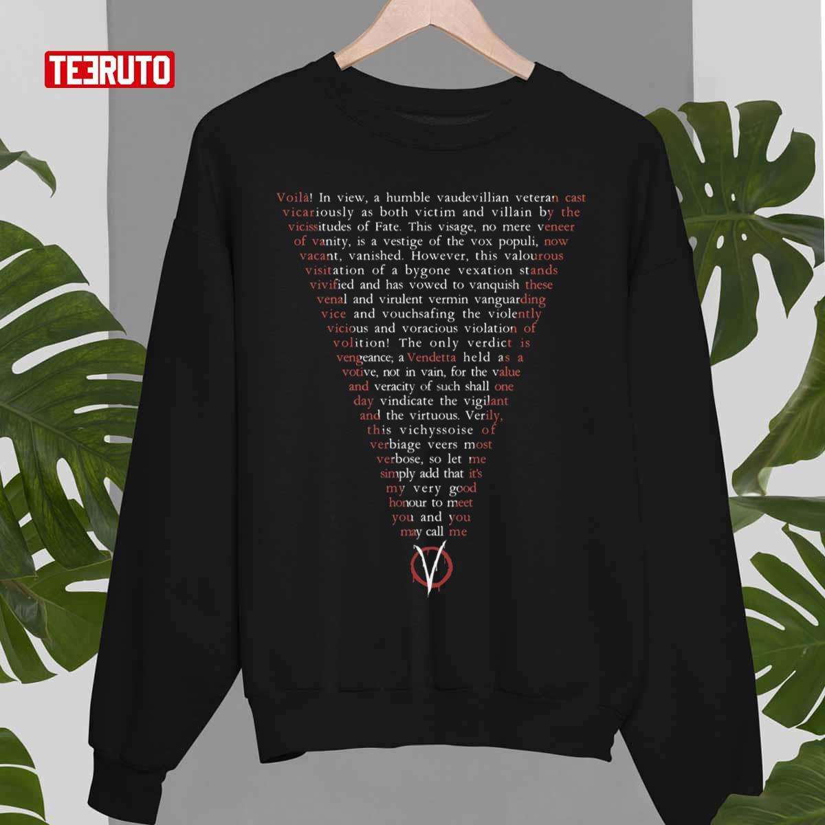 V For Vendetta Who Are You Sweatshirt