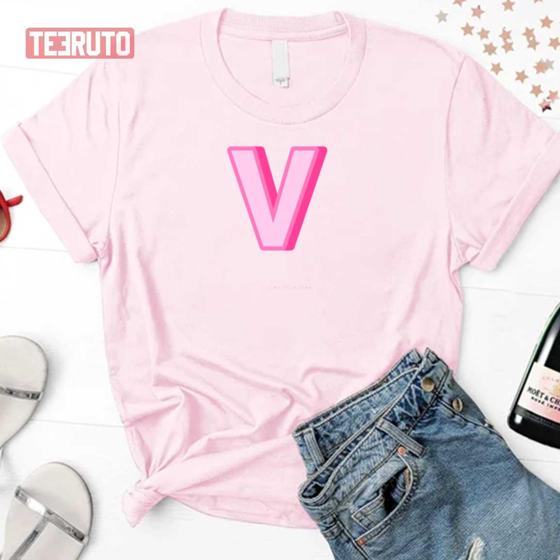 V Pink Preppy Unisex T-Shirt