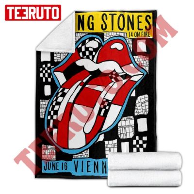 Vienna Austria 2014 Rolling Stones Show Fleece Blanket