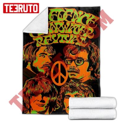 Vintage 1960s Creedence Clearwater Revival Aka Ccr Fleece Blanket