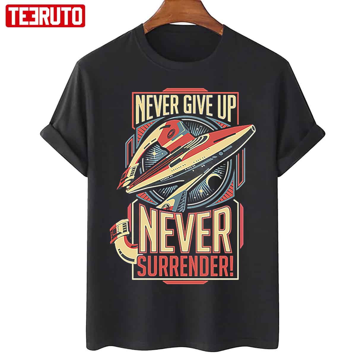 Vintage Never Surrender Quote Retro Unisex T-Shirt