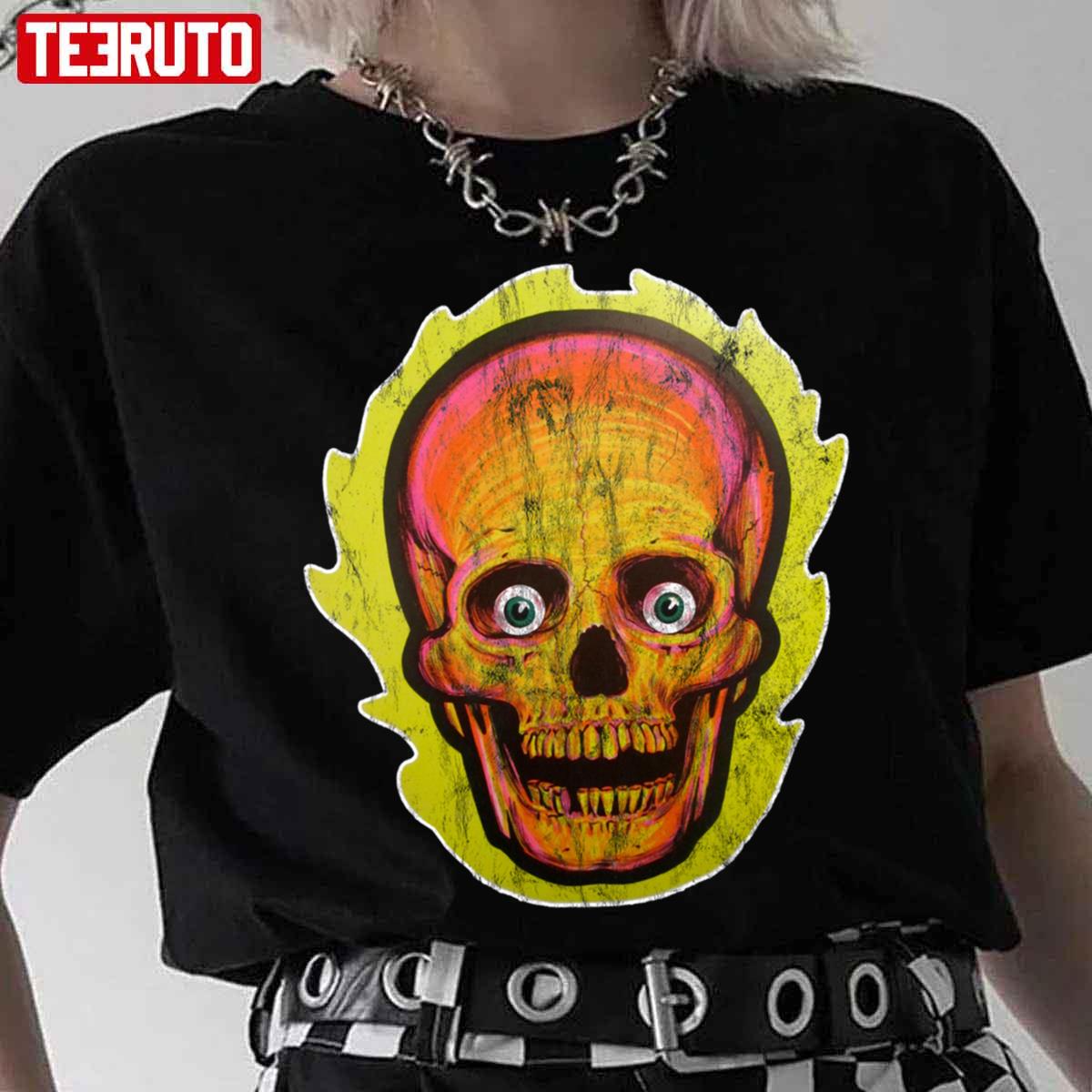 Vintage Skull Skeleton Cut Out Halloween Unisex T-Shirt