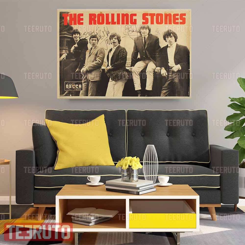 Vintage The Rolling Stones Band Landscape Canvas