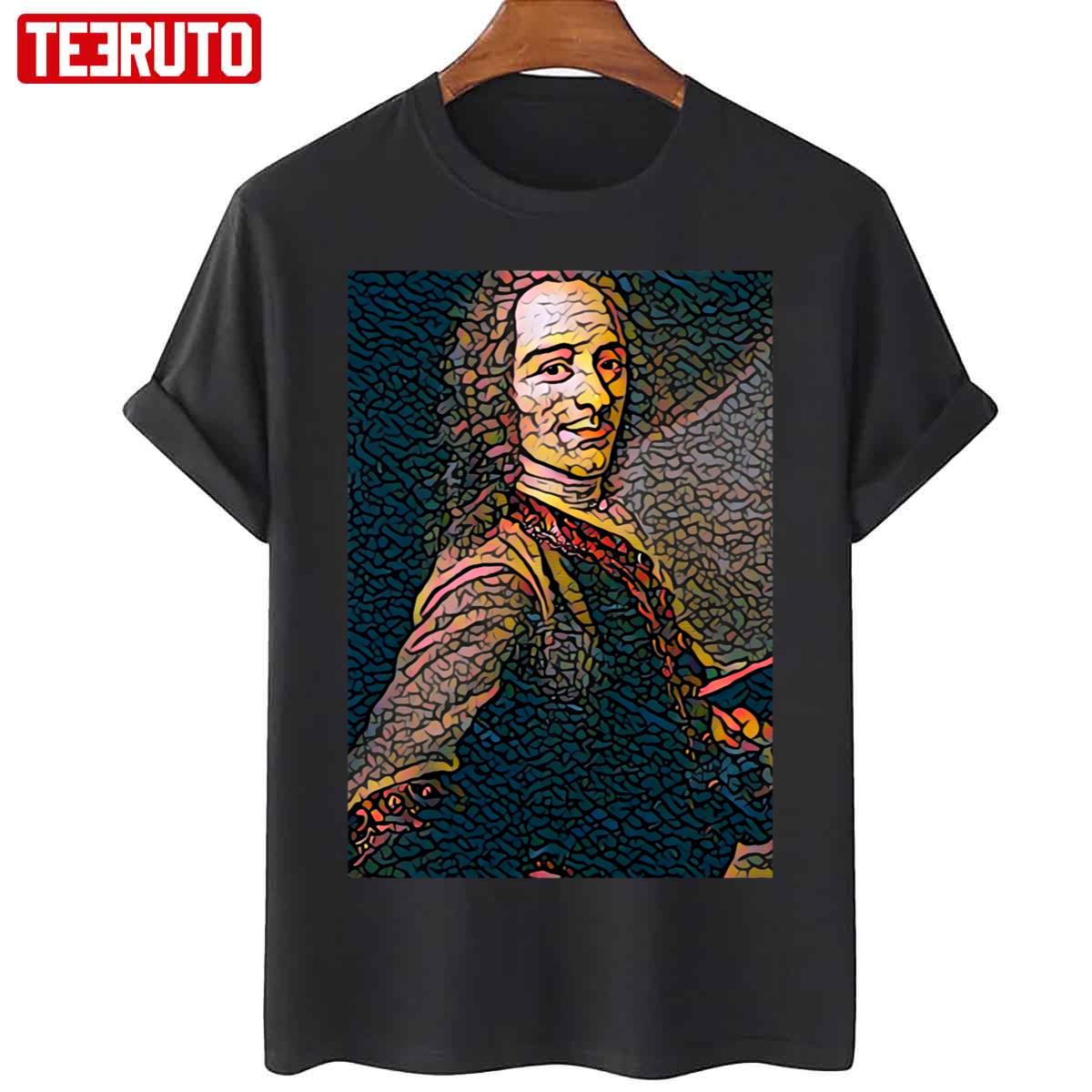 Voltaire Artwork Portrait Unisex T-Shirt