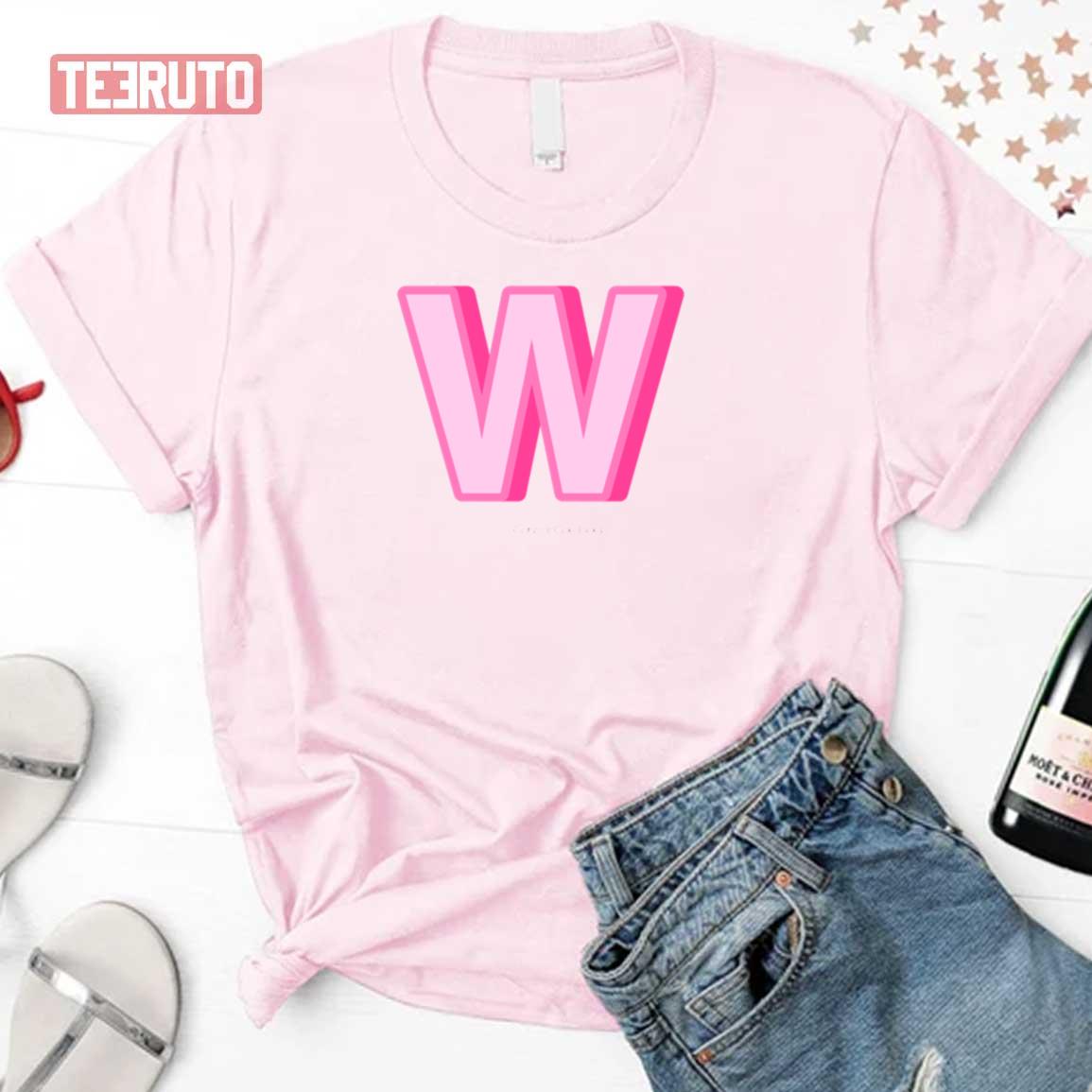 W Pink Preppy Unisex T-Shirt