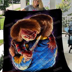 Wanna Play With Me Chucky Quilt Blanket