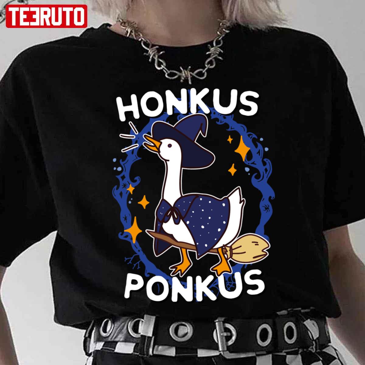 Witchy Goose Game Halloween Hocus Pocus Unisex T-Shirt