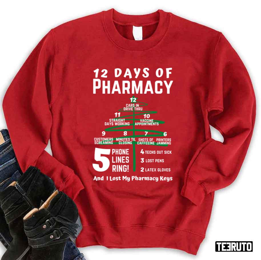 12 Days Of Pharmacy Christmas Unisex Sweatshirt