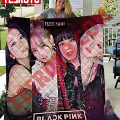 4 Girls From Black Pink Kpop Band Blackpink Quilt Blanket