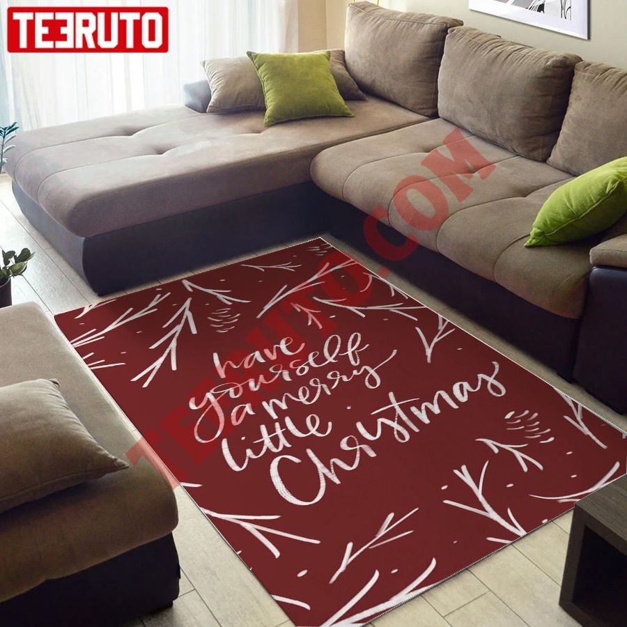A Merry Little Christmas Red Holidays Rug