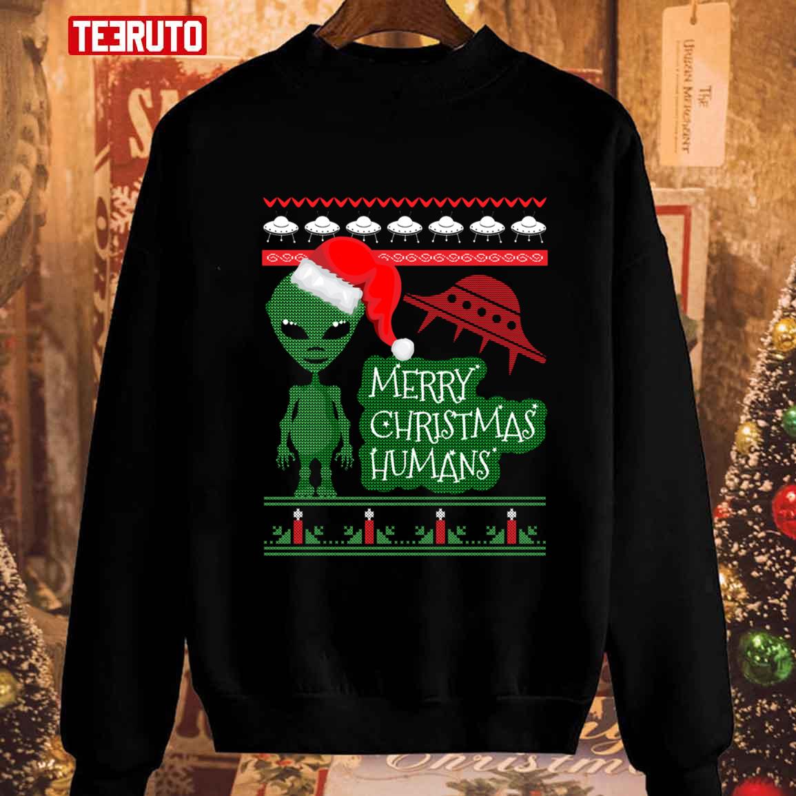 Alien Ufo Ugly Christmas Sweater Unisex Sweatshirt