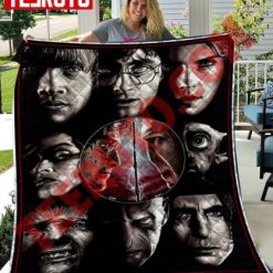 All Characters In The Deathly Hallows Harry Potter Quilt Blanket