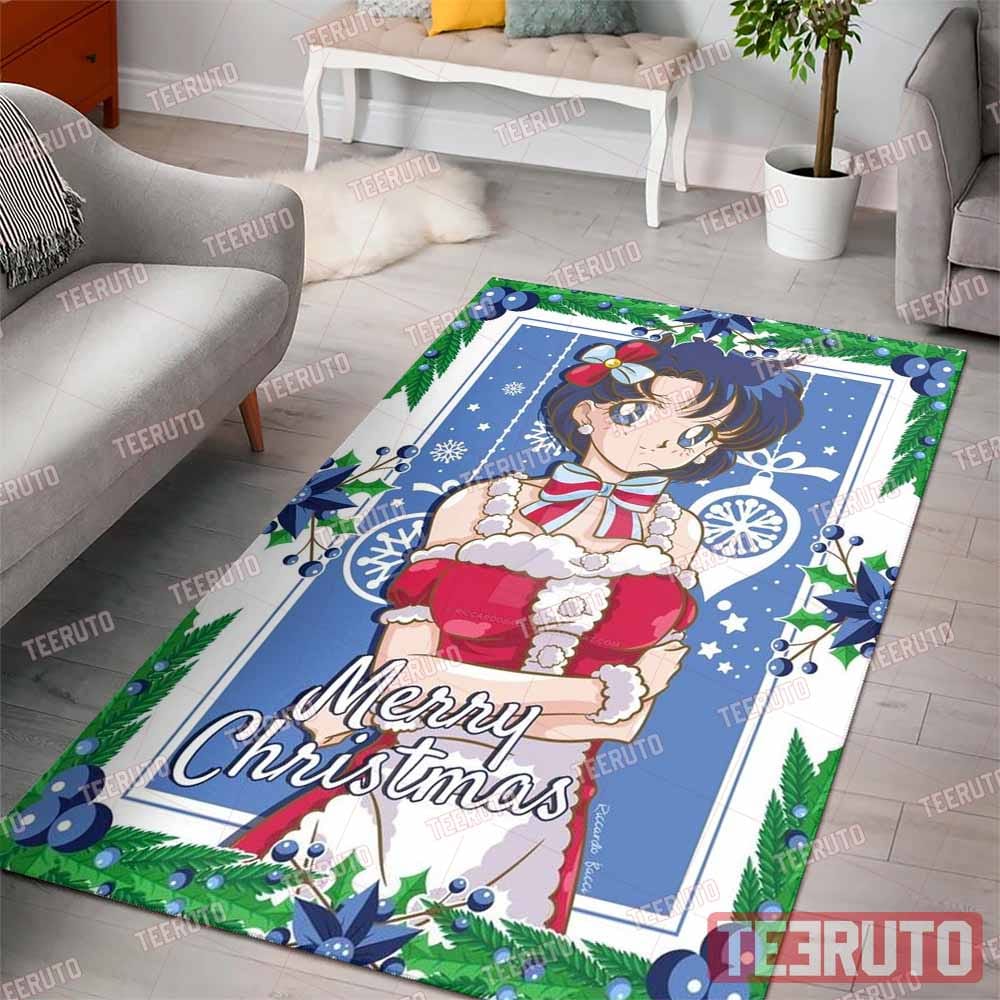 Ami Mizuno Sailor Mercury Sailor Moon Anime Christmas Rug
