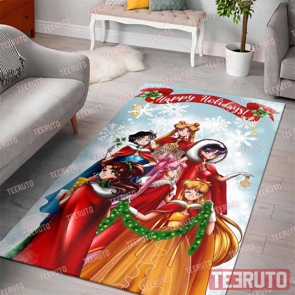 Anime Sailor Moon Characters Christmas Rug