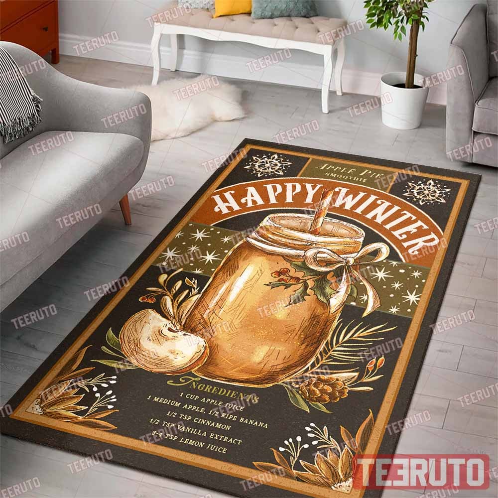 Apple Pie Smoothie Happy Winter Rug
