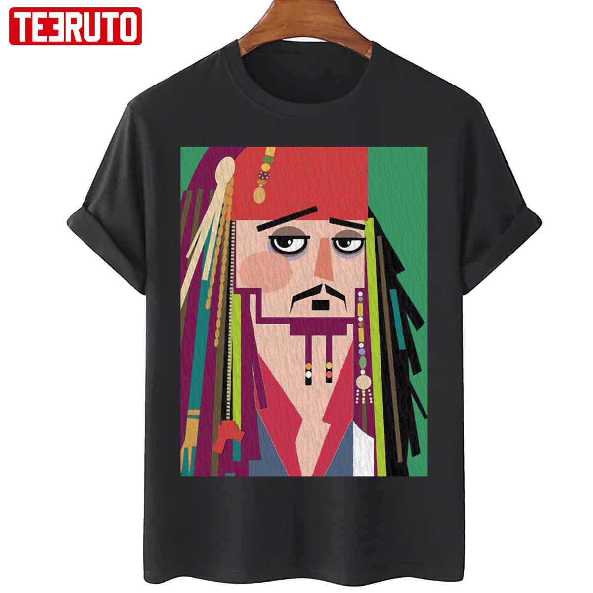 Art Face Desigual Jonny Depp Fitted Scoop Unisex T-Shirt