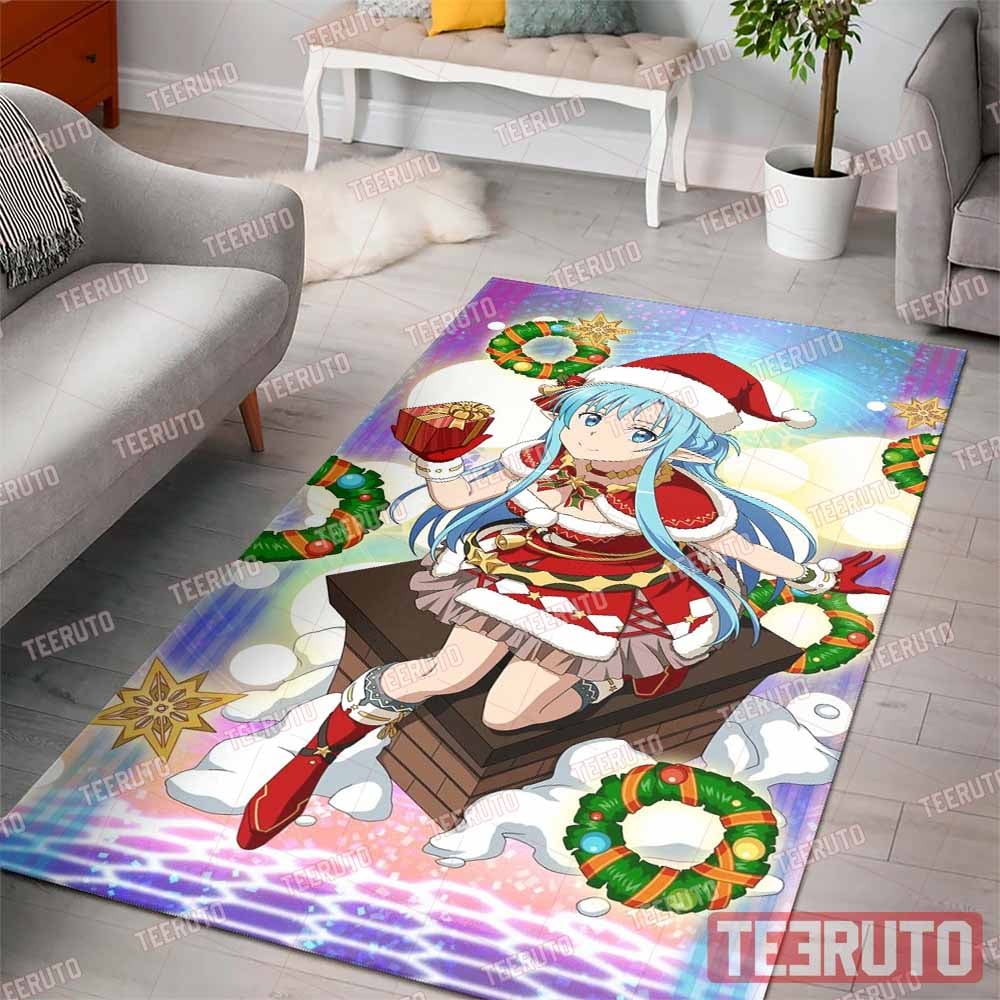 Asuna Yuuki Sword Art Online Christmas Art Rug