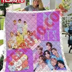 Bangtan Boys Cute Design Of Army Quilt Blanket