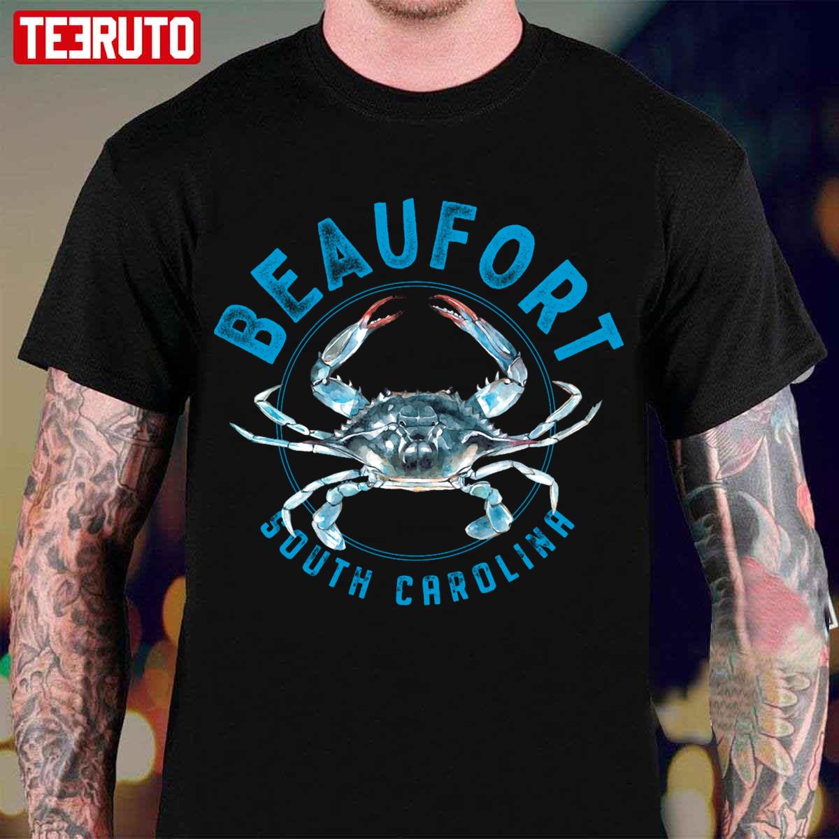Beaufort South Carolina Blue Crab Design Unisex T-Shirt