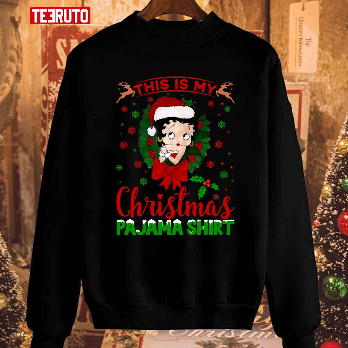 Betty Boop Christmas Character Bett Unisex Sweatshirt