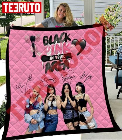 Black Pink Signatures Members Blackpink Quilt Blanket - Teeruto