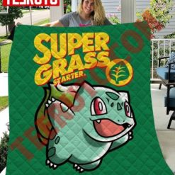 Bulbasaur Super Grass Type Pokemon Quilt Blanket
