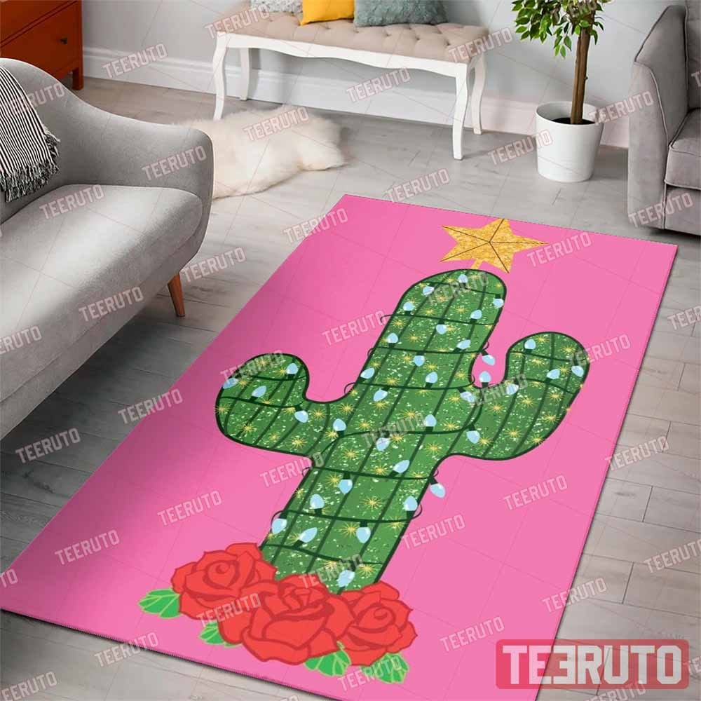 Cactus Tree Christmas Rug