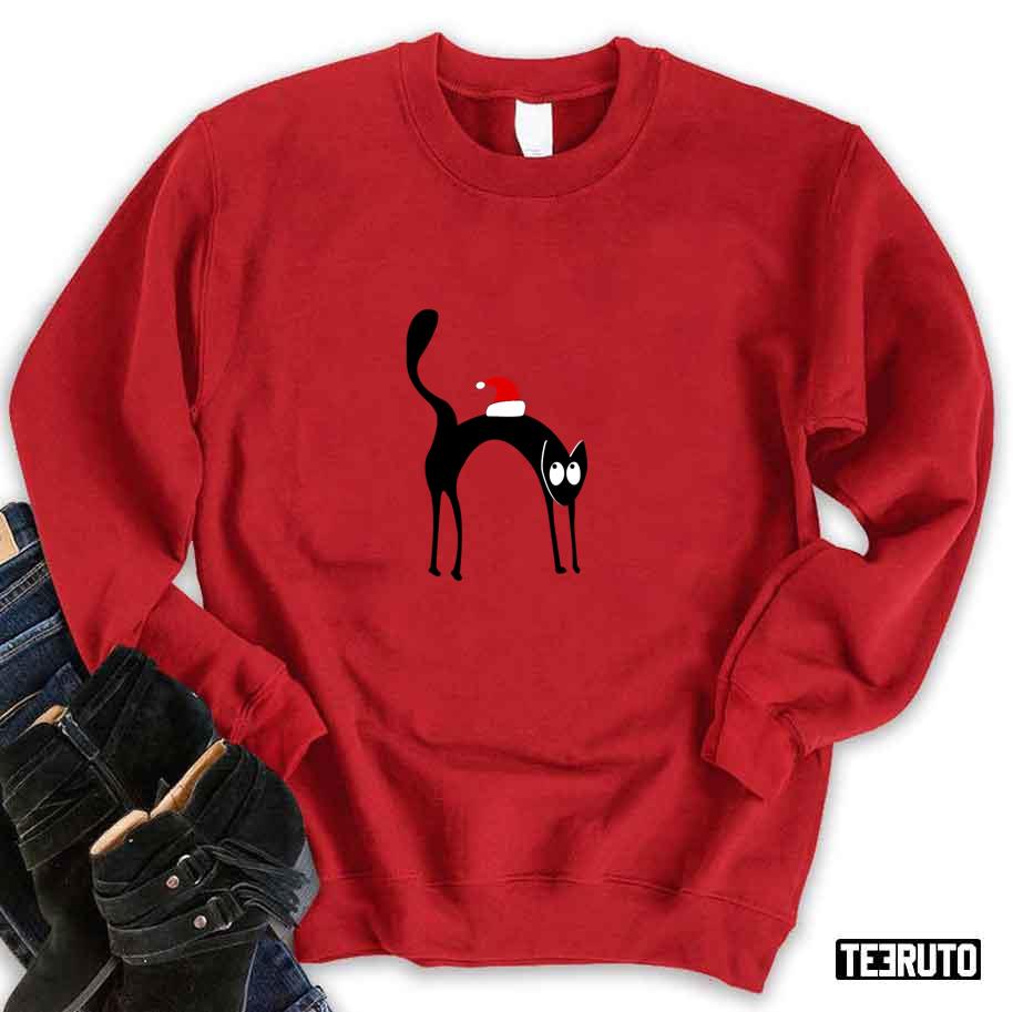 Cat Black Cat Kitten Christmas Unisex Sweatshirt