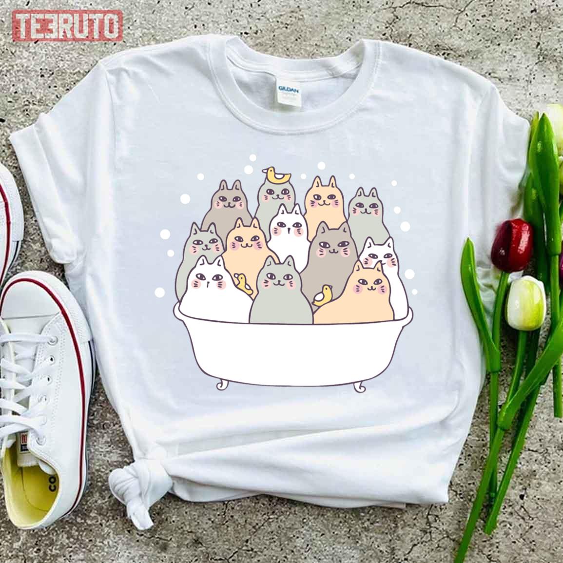 Cats In The Bath Tub Unisex T-Shirt
