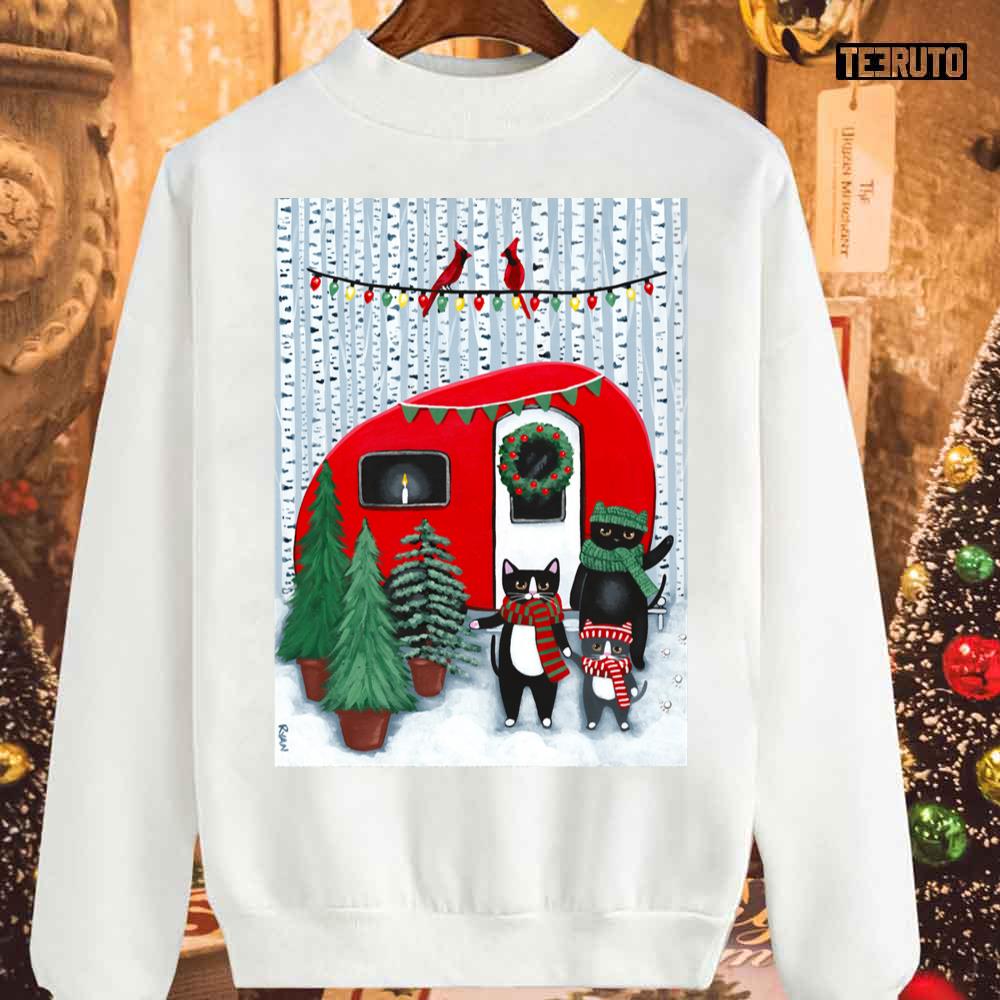 Cats Picking Out The Christmas Tree Unisex Sweatshirt