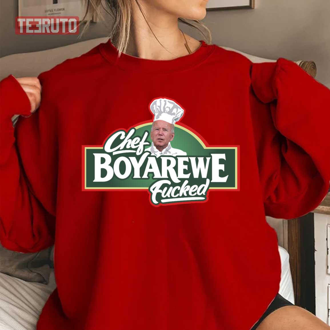 Chef Boy Are We Fucked Joe Biden Christmas Xmas Unisex Sweatshirt