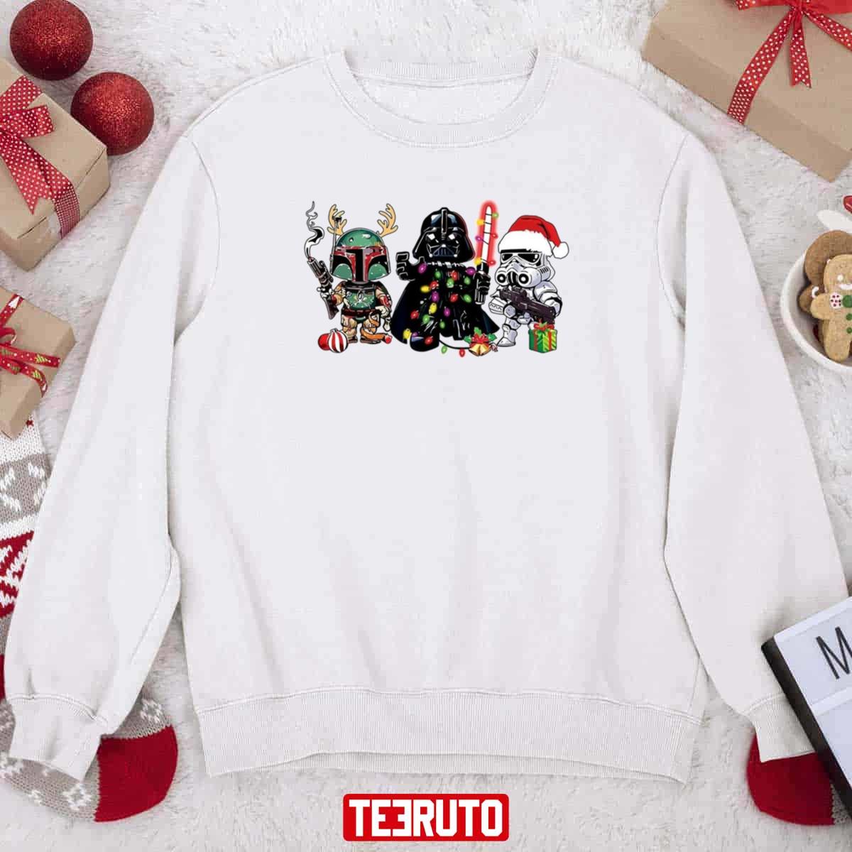 Chibi Darth Vader The Mandalorian Star Wars Christmas Xmas Sweatshirt
