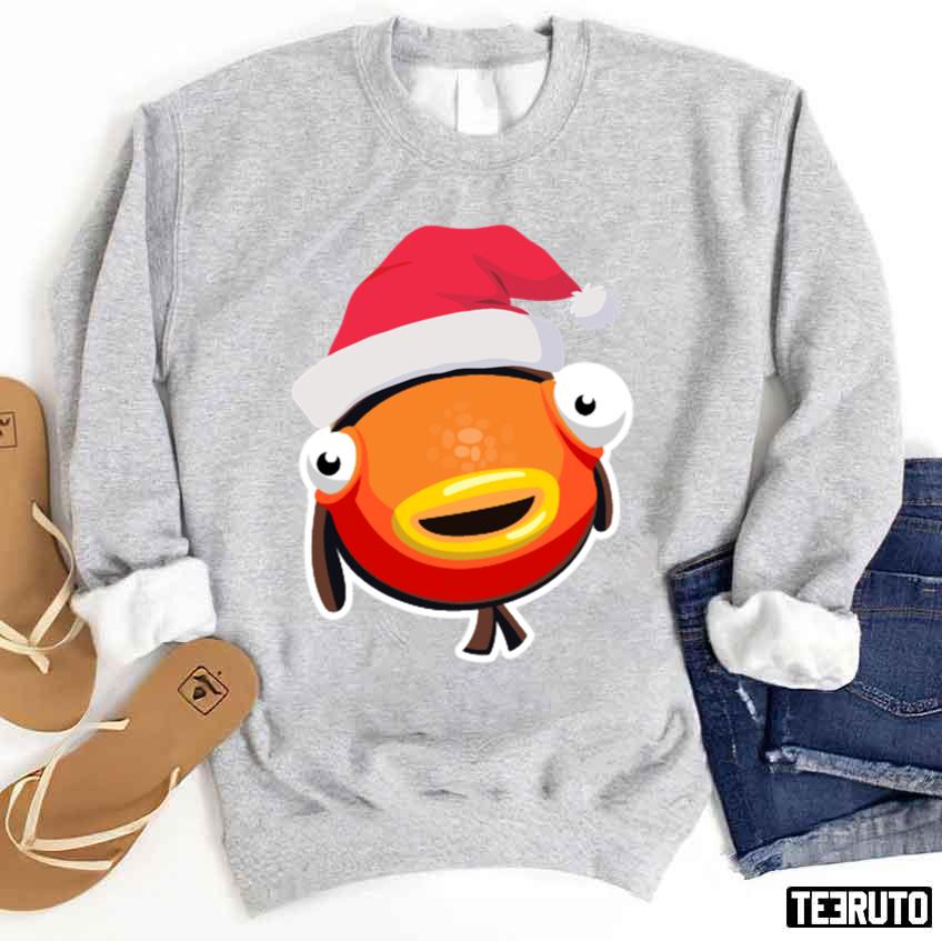 Christmas Fishstick Happy Face Sweatshirt