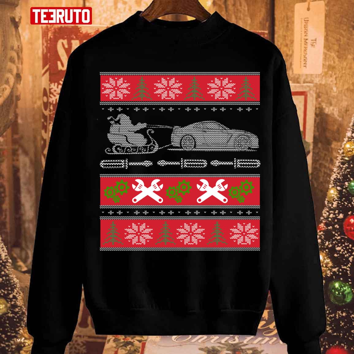 Christmas Gtr Sport Car Novelty Sweatshirt