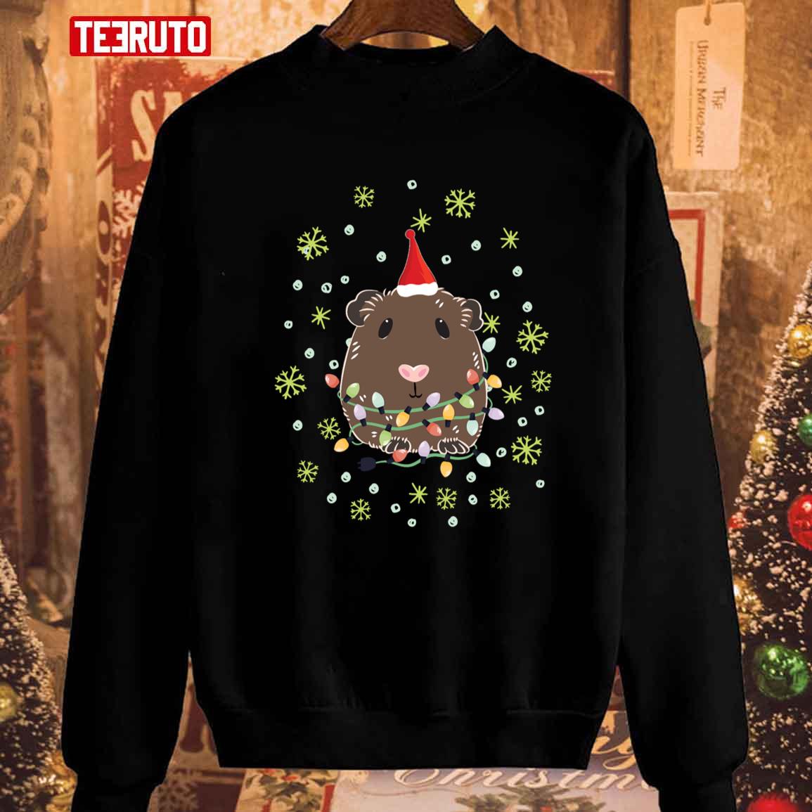 Christmas Guinea Pig Brown Sweatshirt
