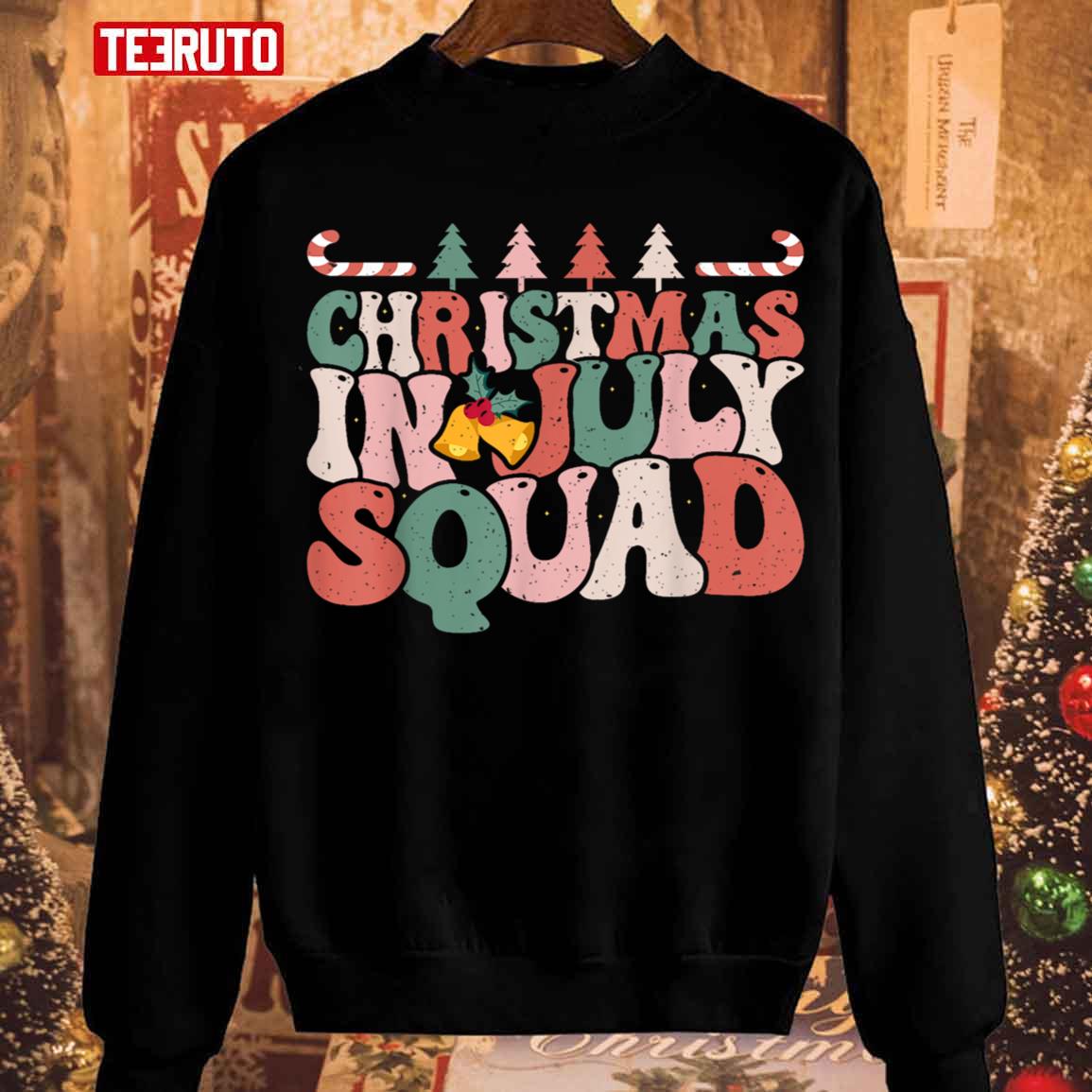 Christmas In July Squad Summer Beach Vacation Sweatshirt