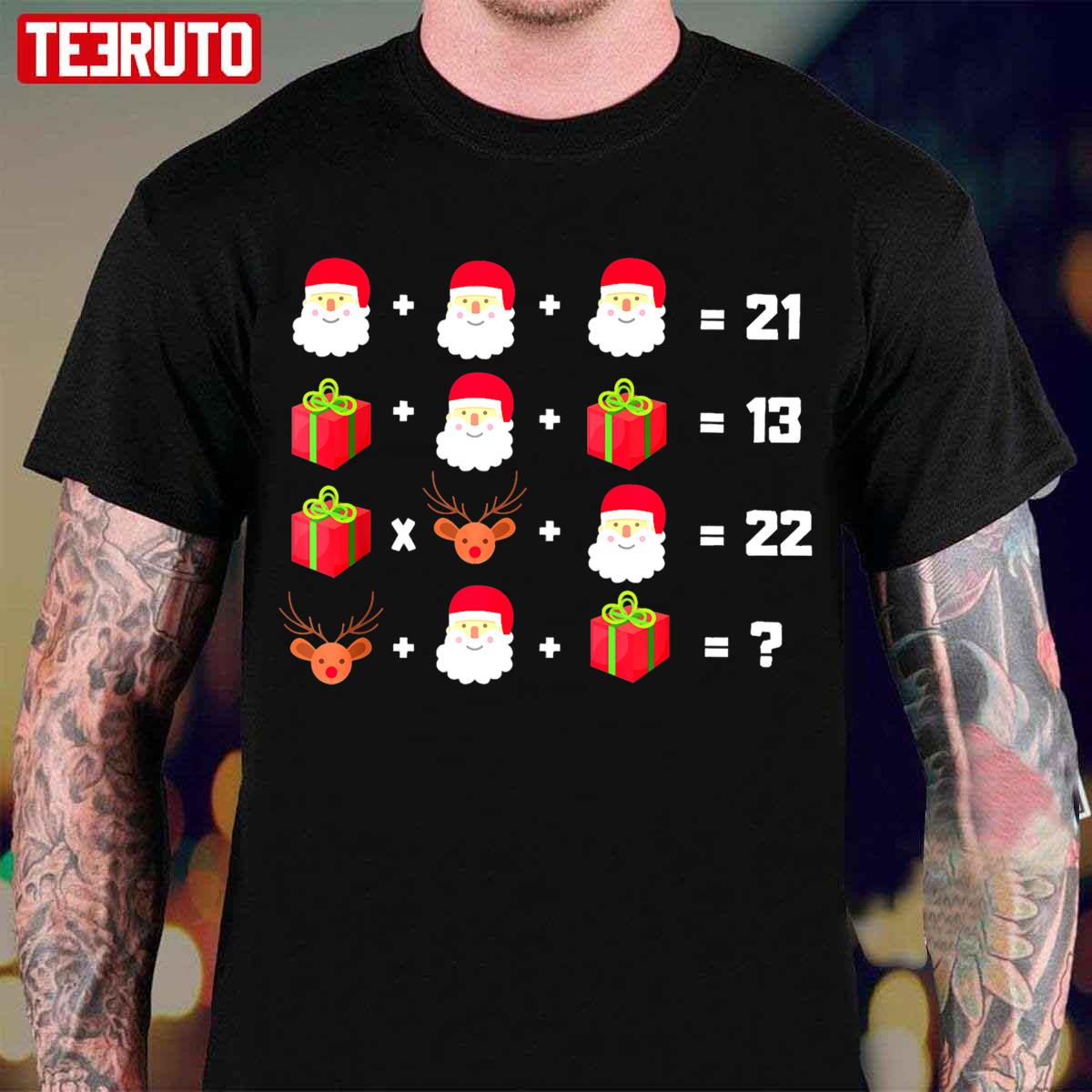 Christmas Teacher Math Equations Unisex T-Shirt