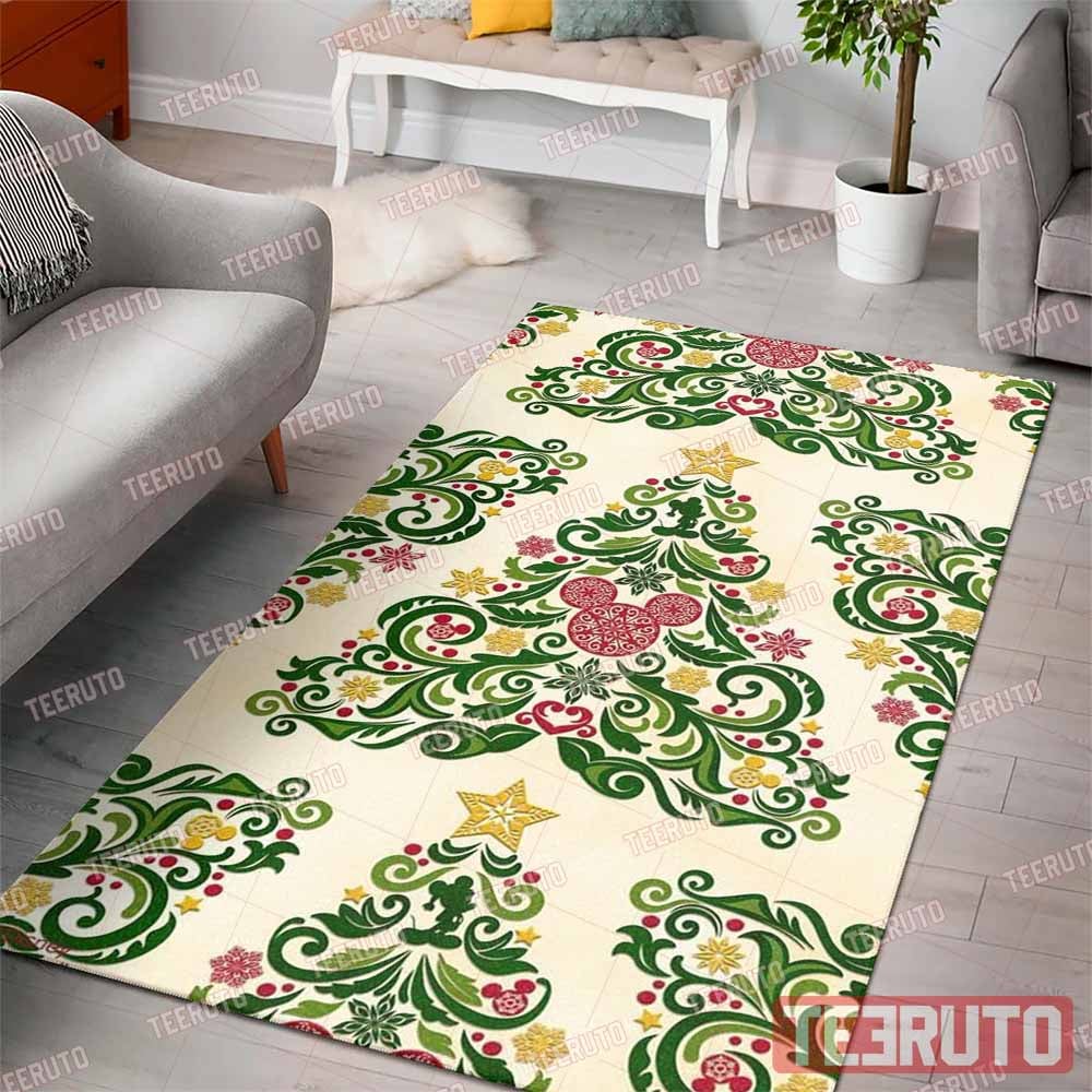 Christmas Tree With Disney Mickey Mouse Rug