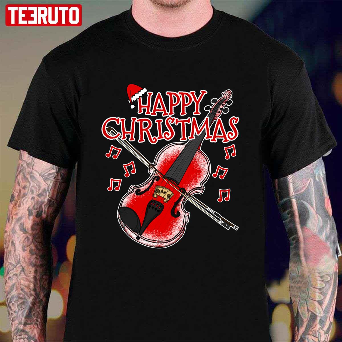Christmas Violin Violinist String Teacher 2022 Unisex T-Shirt