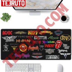 Collage Bands Name 90s Music Mouse Pad