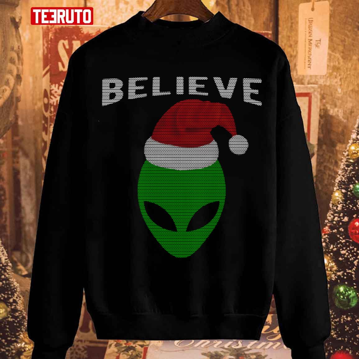 Cute Christmas Style Alien Santa Unisex Sweatshirt